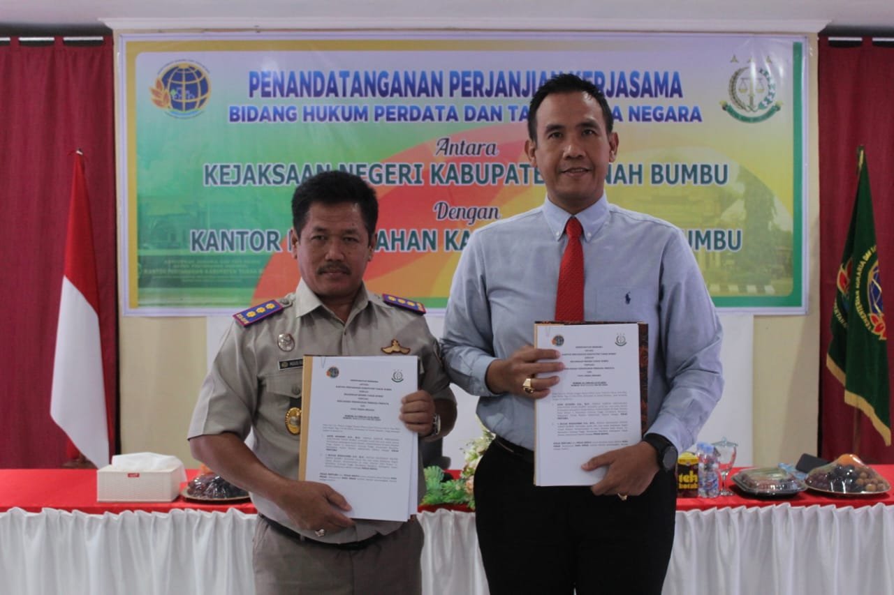 Perkuat Sinergitas, Kajari Tandatangani MoU dengan Kantor BPN Tanahbumbu