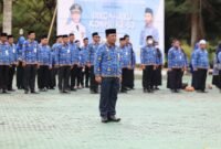 Pemerintah Kabupaten Tanah Bumbu melaksanakan apel gabungan dalam rangka memperingati HUT Korpri ke-53, di Halaman Kantor Bupati setempat di Batulicin, Senin (9/12/2024).