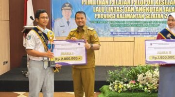 Dishub dan Pelajar Asal Tanah Bumbu Sabet Penghargaan Pada Ajang PPKLLAJ Kalsel