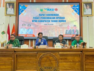 Antisipasi Karhutla, BPBD Tanah Bumbu Gelar Rapat Pusdalops-PB