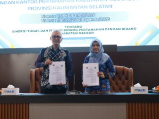 Perkuat Sinergi Pelayanan Publik, Bapenda dan Kantah Tanah Bumbu Sepakati Kerja Sama